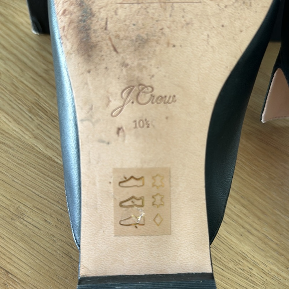 J. Crew Pointed-Toe Slides Or Mules In Leather, B… - image 4